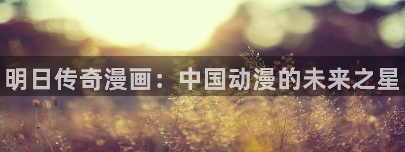 汗汗漫画全部：明日传奇漫画：中国动漫的未来之星