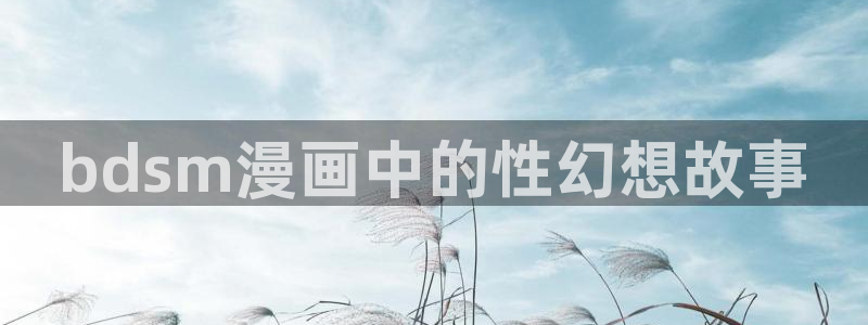 汗汗漫画书：bdsm漫画中的性幻想故事